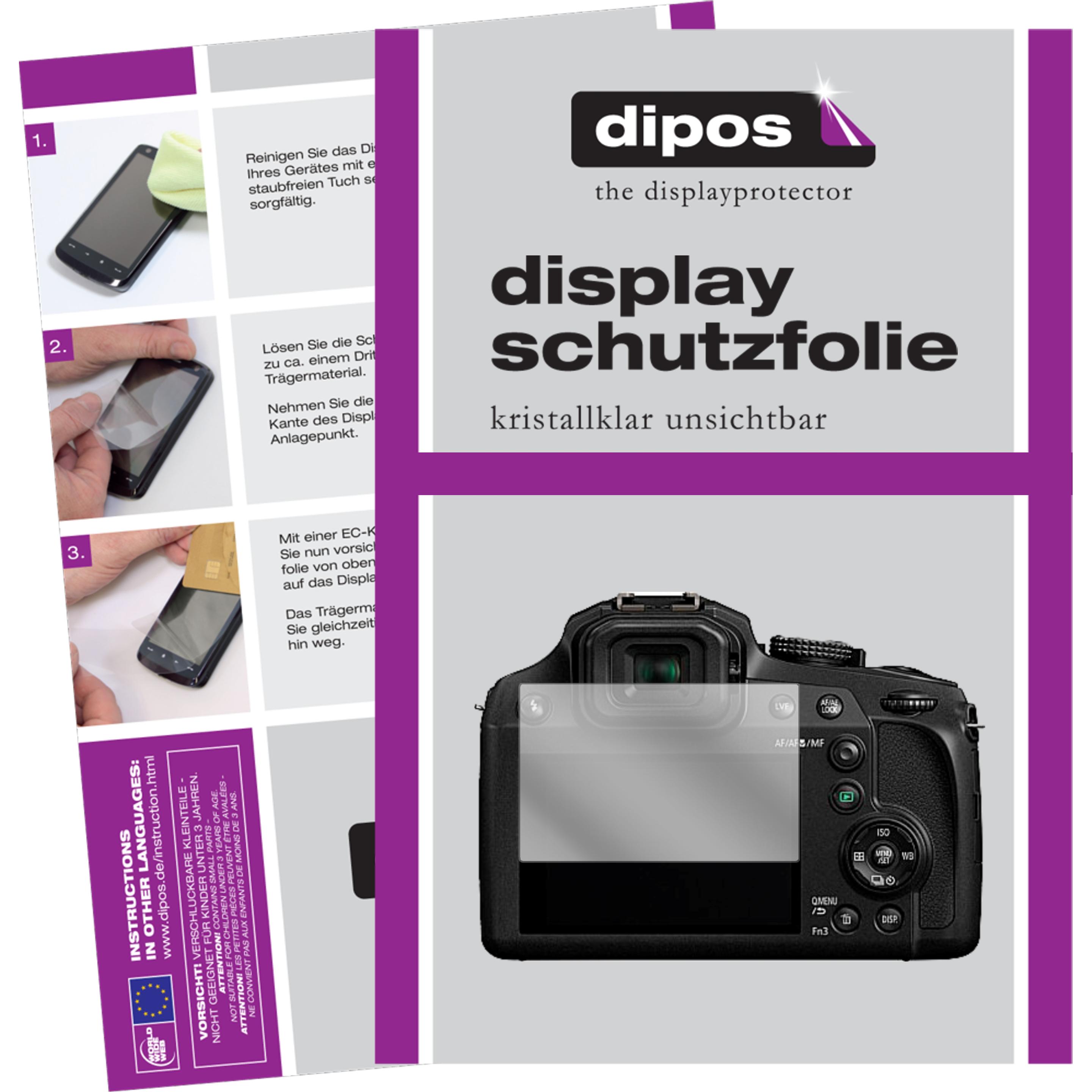 Dipos Displayschutzfolie Crystalclear (Displayschutz, Lumix DMC-FZ82), Kameraschutz, Transparent