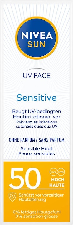 Immagine prodotto NIVEA Sensibile ai raggi UV (Crema solare viso, SPF 50, 50 ml, 69 g)