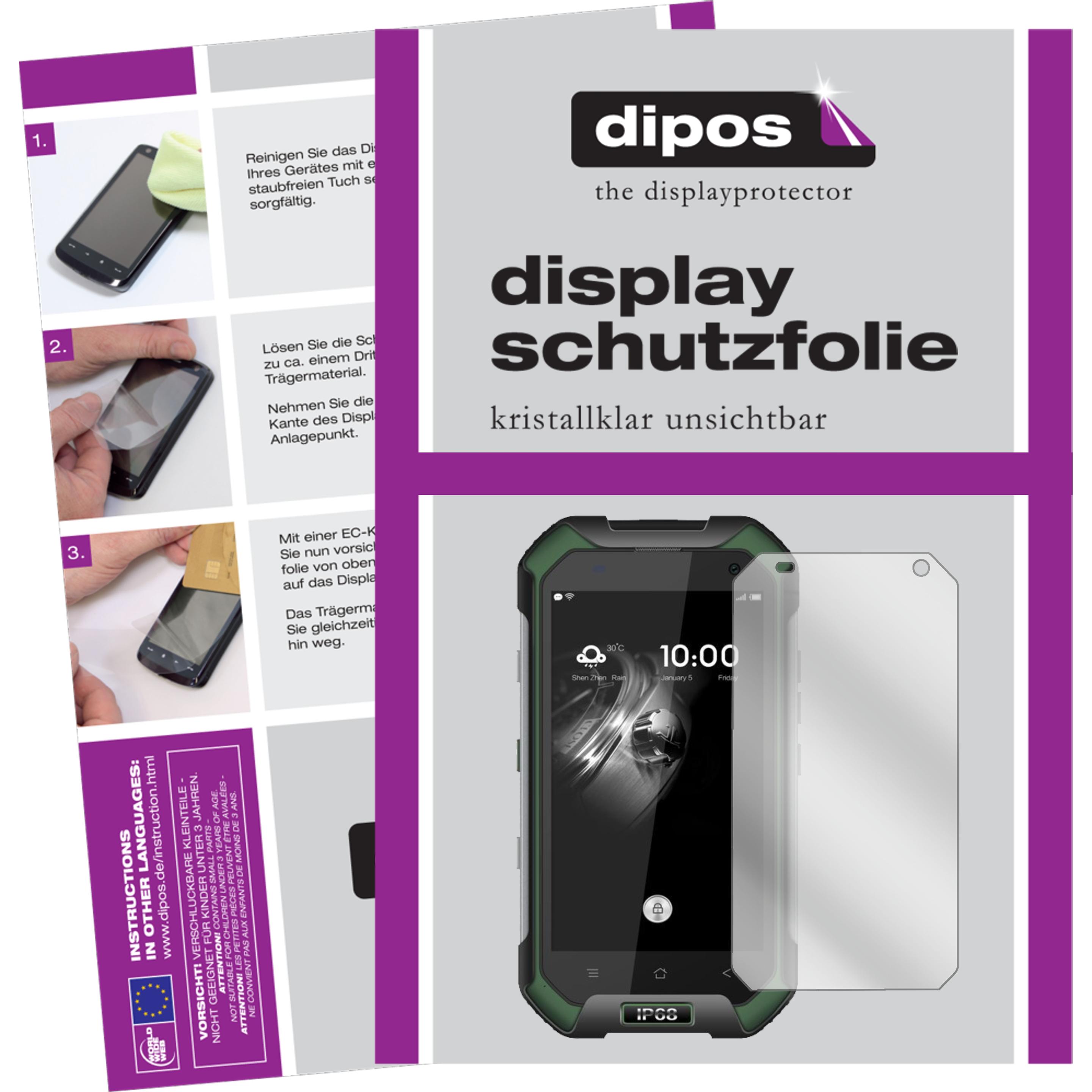 Dipos Displayschutzfolie Crystalclear (2 Stück, Blackview BV6000), Smartphone Schutzfolie, Transparent
