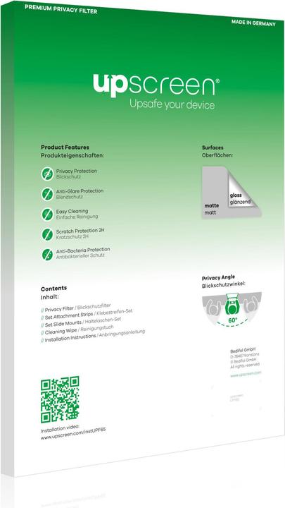 Image du produit upscreen Spy Shield Filtre Anti-Espion (12.10", 4:3)