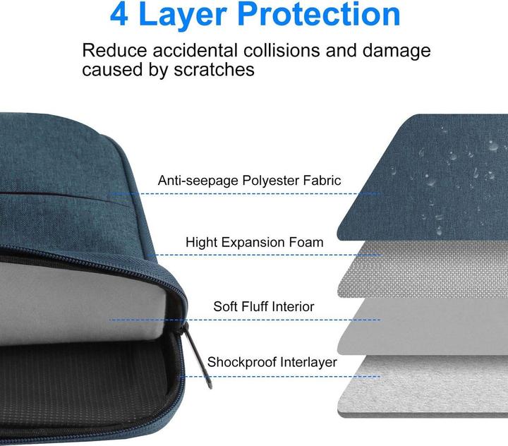 Produktbild König Design Universal Notebooktasche 13 16 Zoll Tasche Hülle Laptop Notebook Case Cover (13.50")