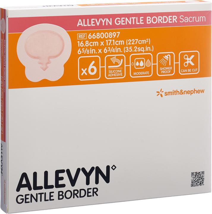 Produktbild Allevyn Gentle Border Sacrum 16.8x17.1cm (1995.61 ml)