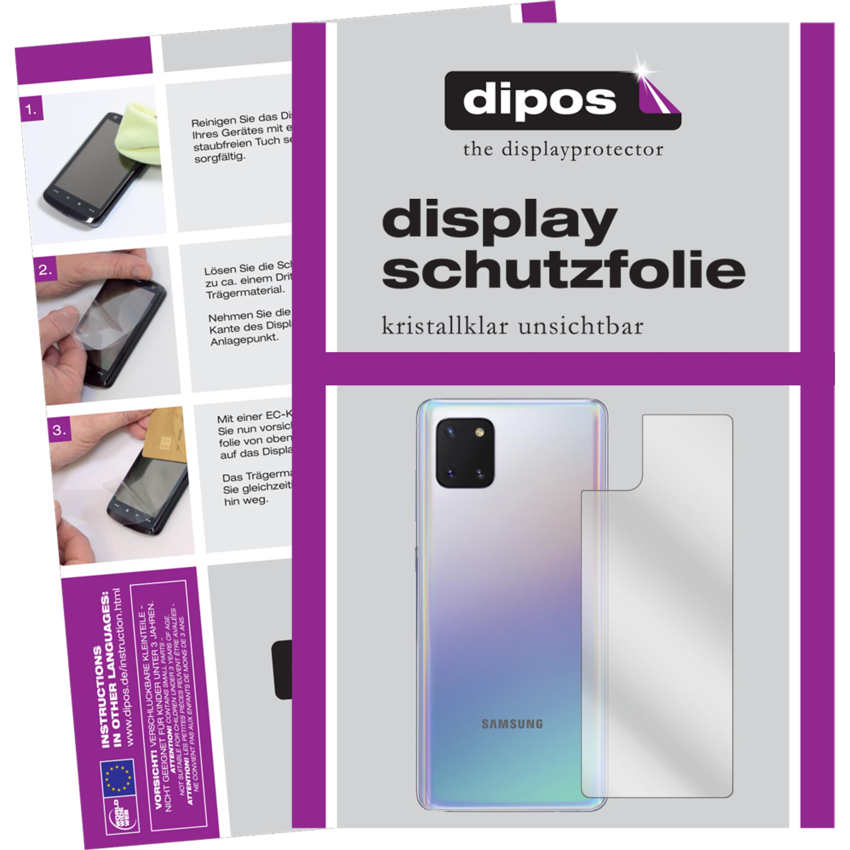 Dipos Displayschutzfolie Crystalclear (2 Stück, Samsung Galaxy Note 10 Lite), Smartphone Schutzfolie, Transparent