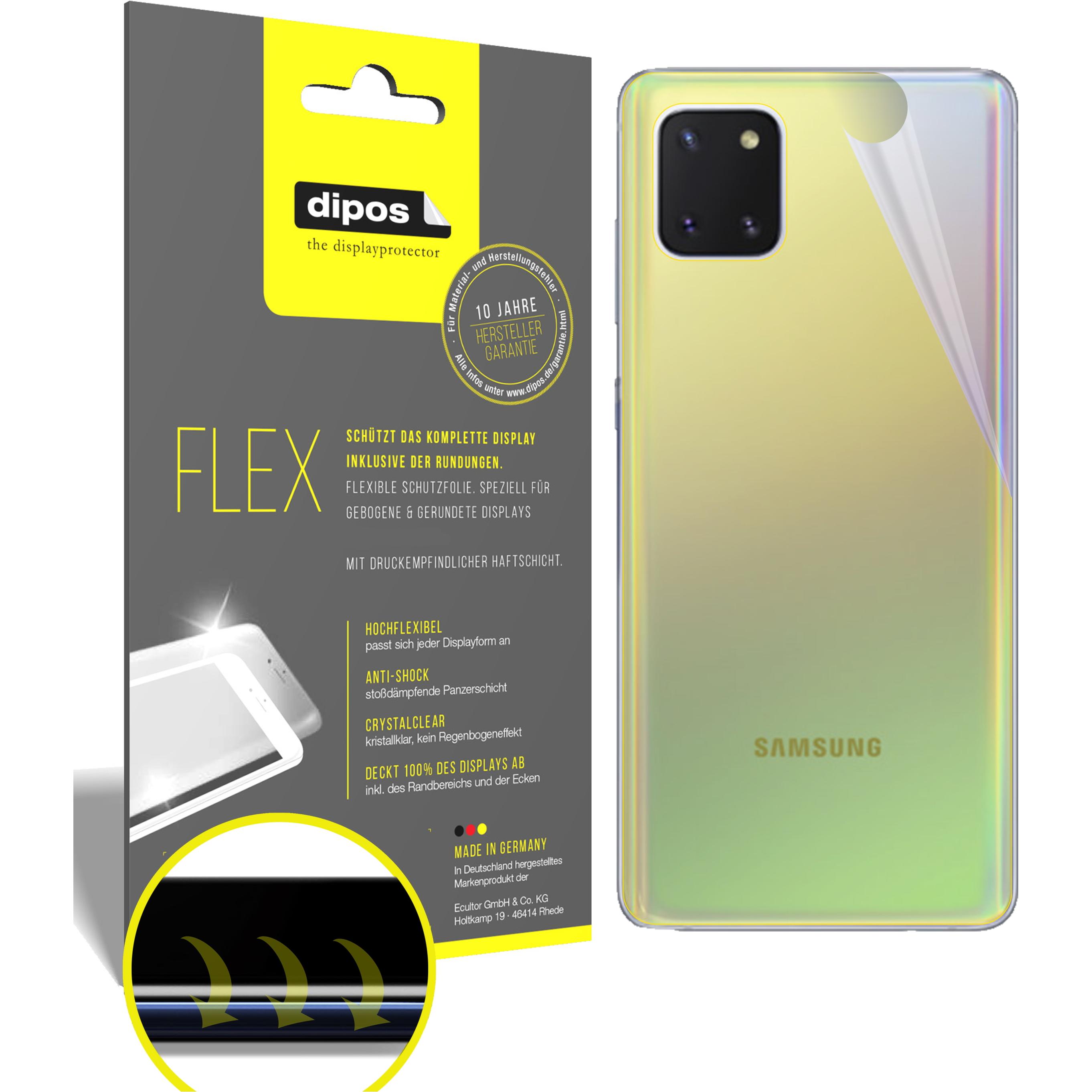 Dipos Displayschutzfolie Full-Cover 3D (3 Stück, Samsung Galaxy Note 10 Lite), Smartphone Schutzfolie, Transparent