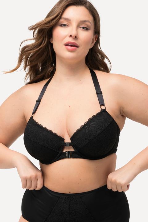 Produktbild Ulla Popken Bügel-BH, Spitze, Softcups, Vorderverschluss, Cup B-E (90 B)