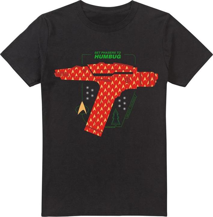 Immagine prodotto Star Trek: The Original Series Phaser Set To Humbug Maglietta Natale Uomo (M)