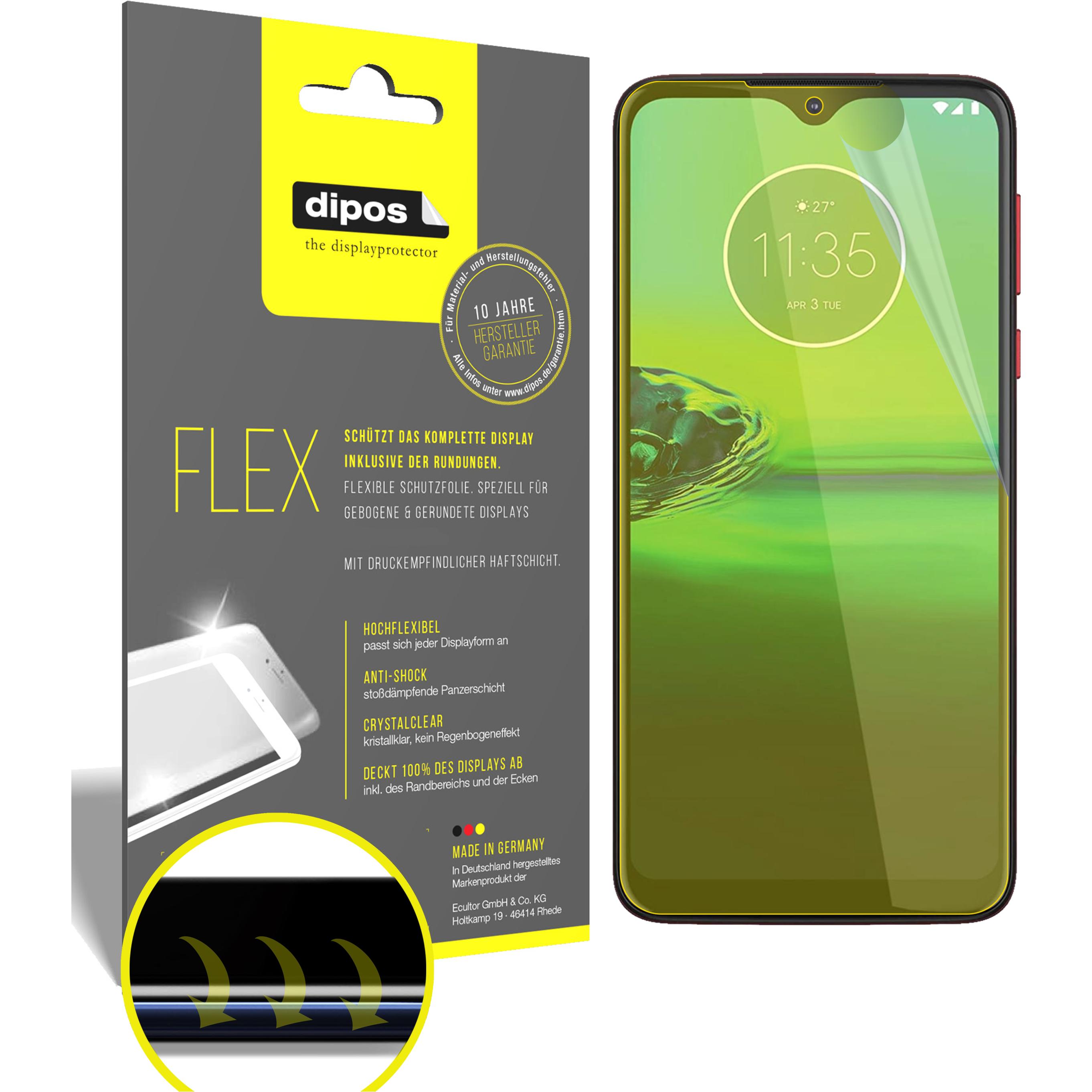 Dipos Displayschutzfolie Full-Cover 3D (3 Stück, Motorola Moto G8 Play), Smartphone Schutzfolie, Transparent