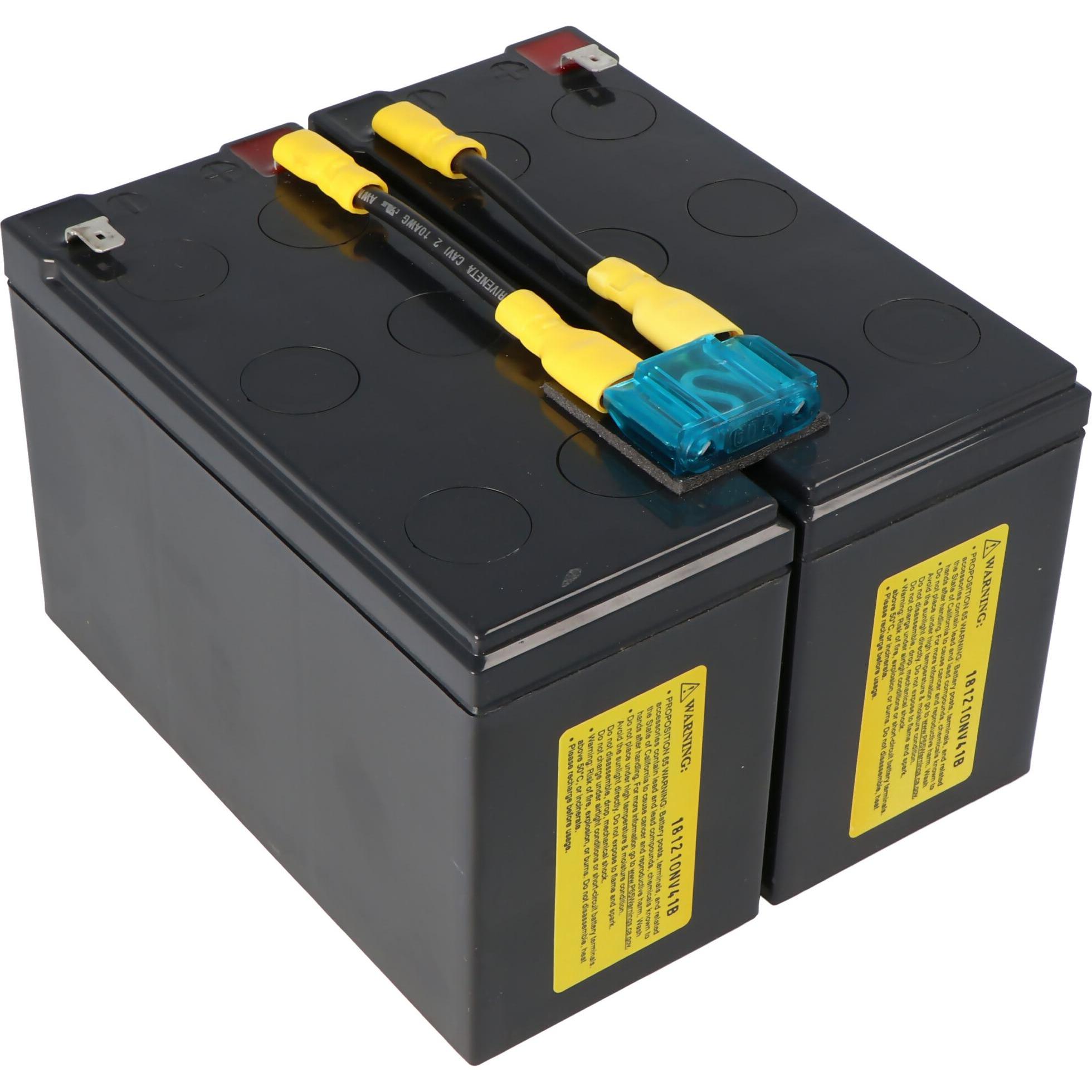CSB, Batterieladegerät, Nachbauakku exakt passend für den APC-RBC9 Akku vormontiert mit Kabel und Stecker (12V)