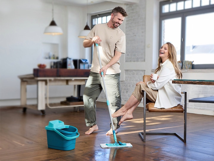 Produktbild Leifheit Wischmopp Power Clean micro duo, Sprühfunktion: Nein (1 Stk.)