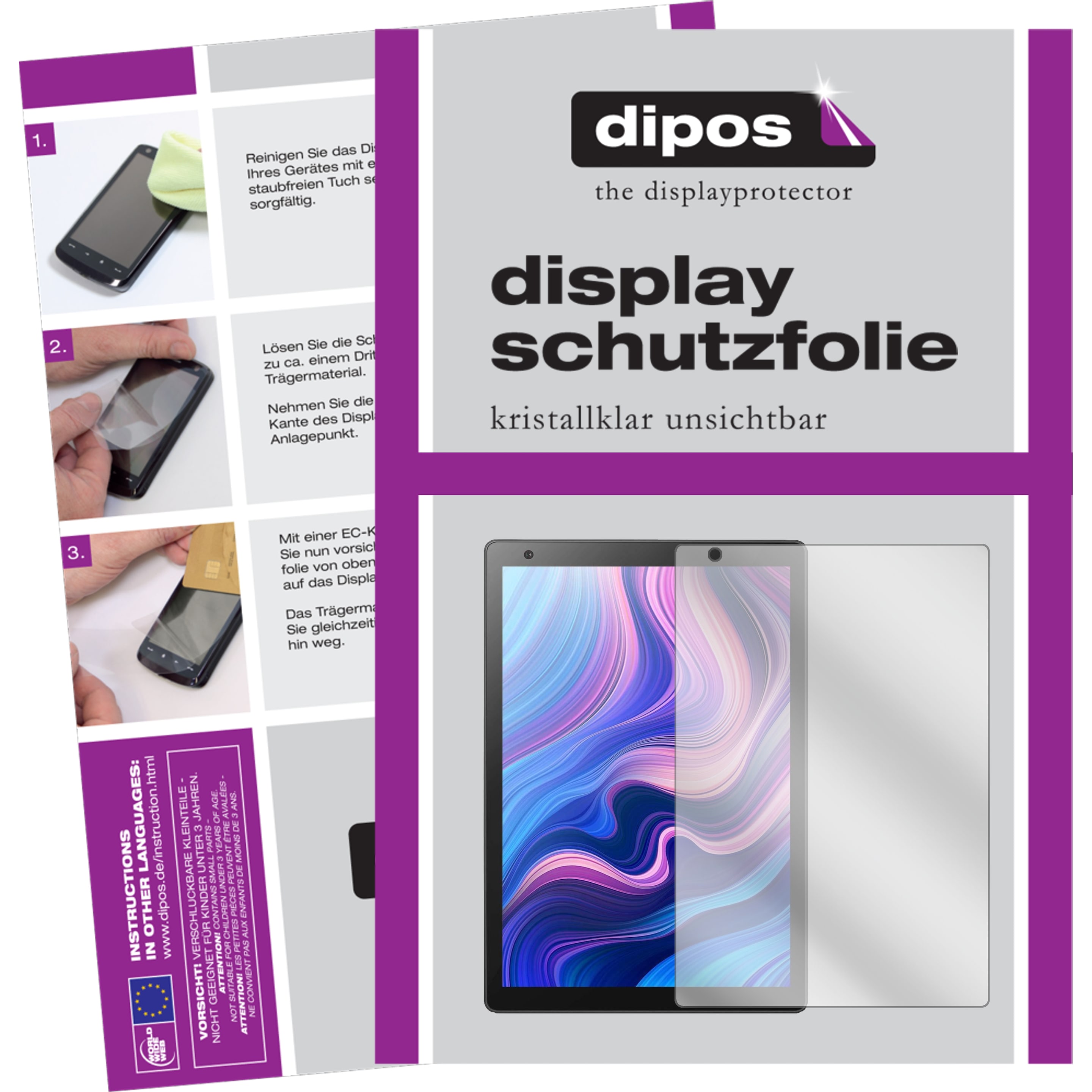 Dipos Displayschutzfolie Crystalclear (1 Stück, MatrixPad Z10), Tablet Schutzfolie