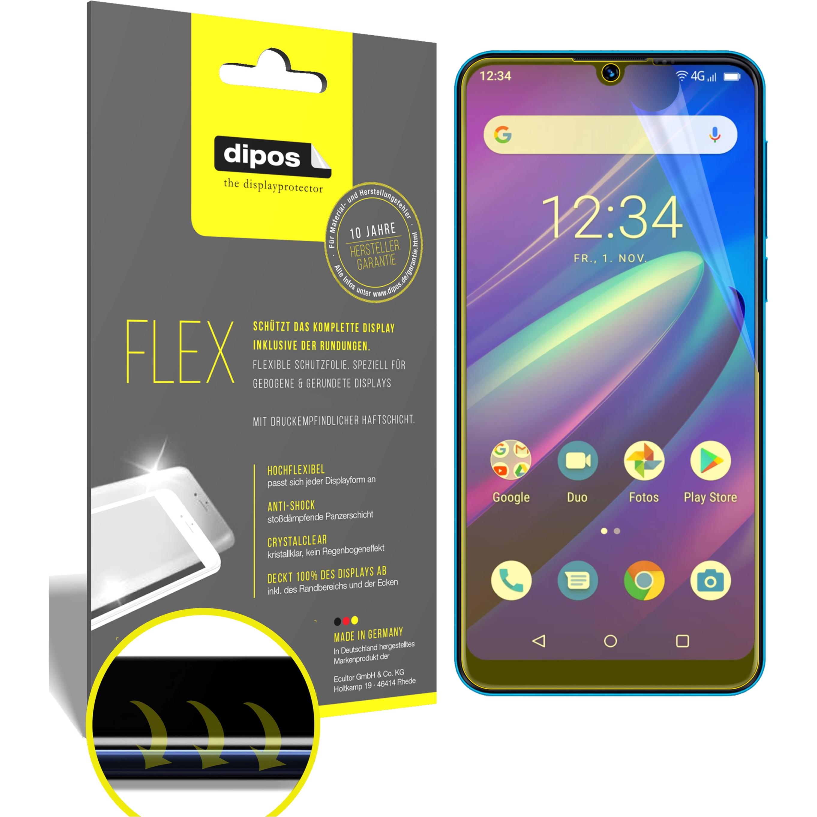 Dipos Displayschutzfolie Full-Cover 3D (3 Stück, Beafon M6), Smartphone Schutzfolie, Transparent