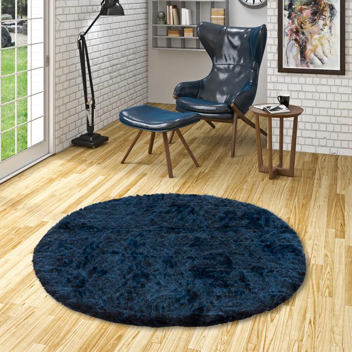 Produktbild Pergamon Luxus Super Soft Fellteppich Aspen Rund Meliert (Ø 160 cm)