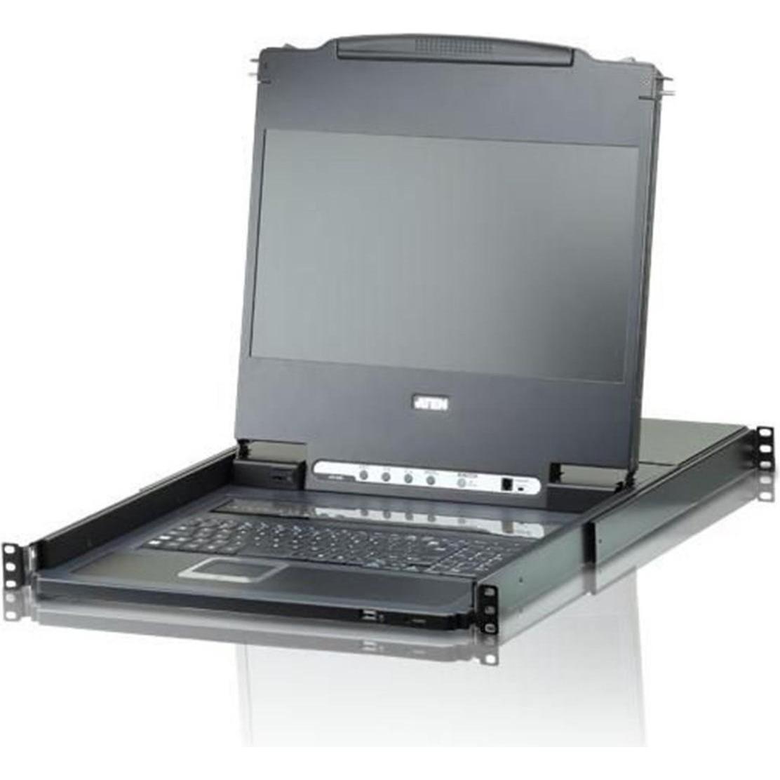 Aten 17.3" Widescreen DVI, KVM Switch, Schwarz