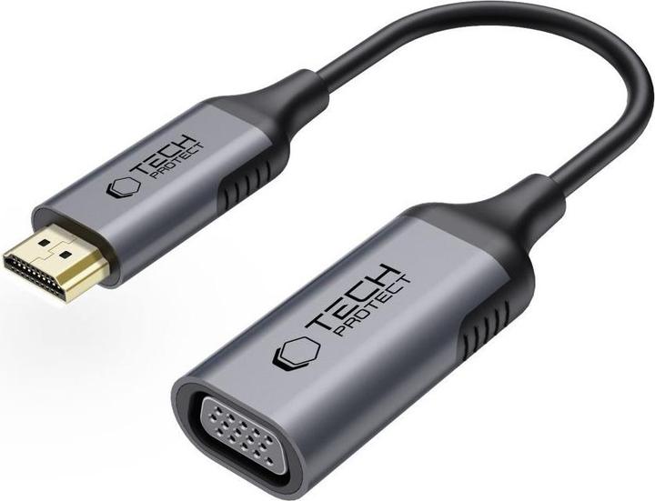 Actual product image Tech-Protect UltraBoost HDMI / VGA FULL HD 60 Hz adapter - black (VGA, 20 cm)