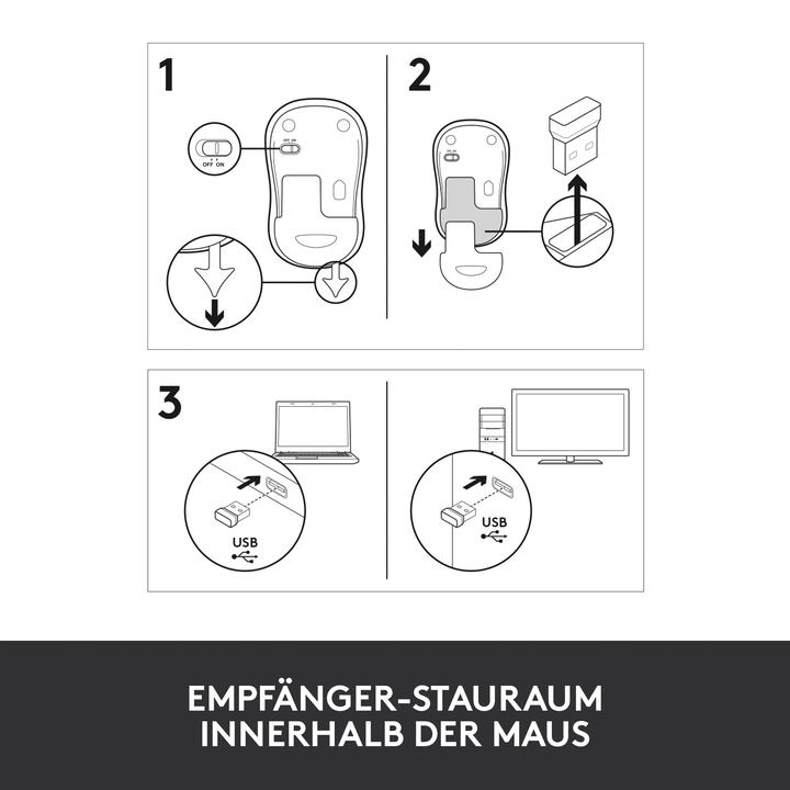 Actual product image Logitech MOUSE USB OPTICAL CORDL. M185/RED 910-002240 (Wireless)