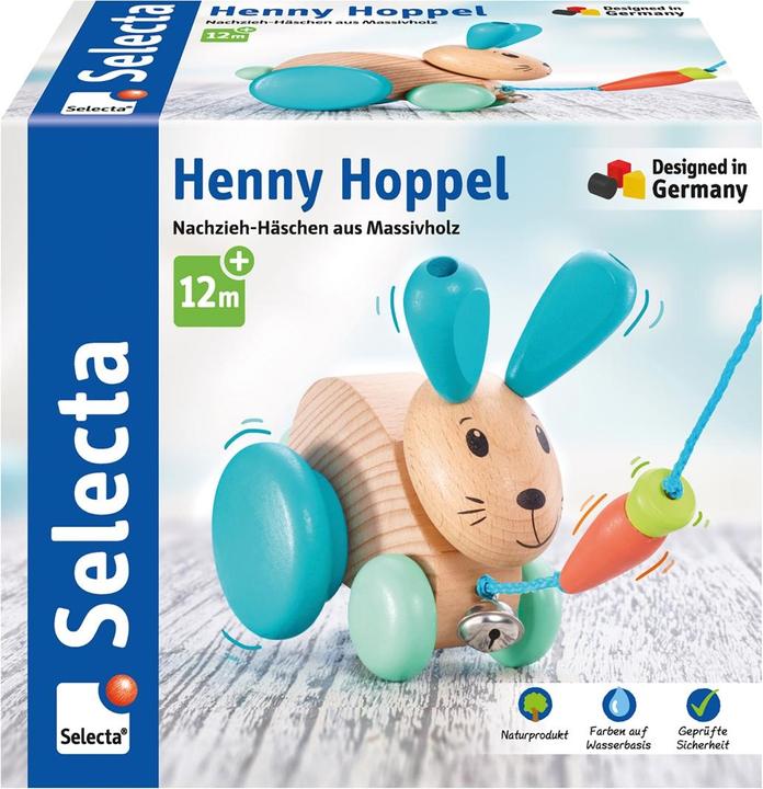 Image du produit Selecta Spielzeug Lapin à tirer Henny Hoppel 13cm