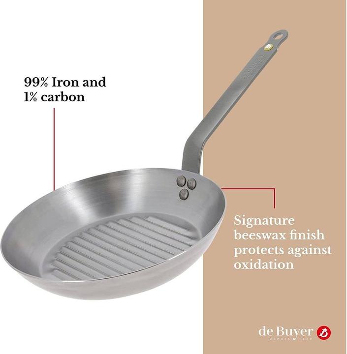 Actual product image de Buyer Mineral B Element Iron Grill Pan Induction (32 cm, Grill pan, Steel)