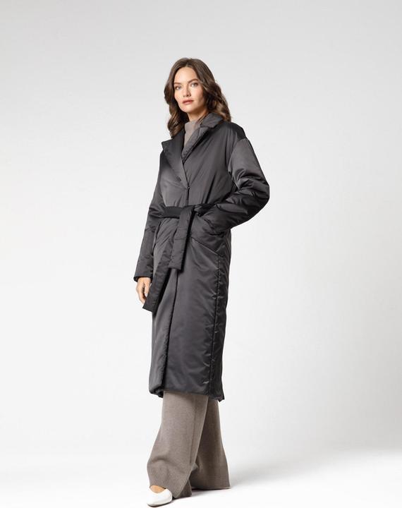 Actual product image Furnari Lined coat with belt - anthracite (42,46,48,50)