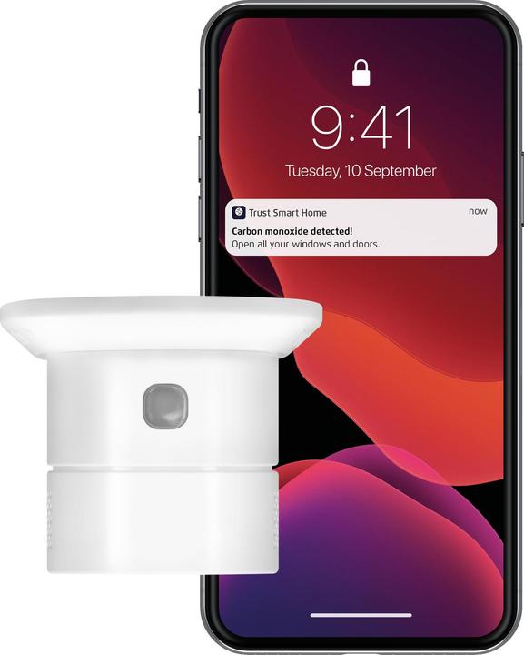 Immagine prodotto Trust Smart Home Zigbee CO Detector ZCO-900 Rivelatore di monossido di carbonio bianco HxLxL 49x60x60 mm