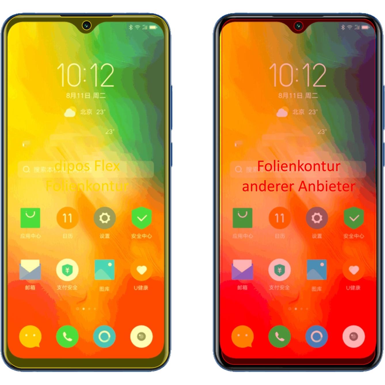 Thumbnail - Dipos Displayschutzfolie Full-Cover 3D (2 Stück, Lenovo K6 Enjoy), Smartphone Schutzfolie, Transparent