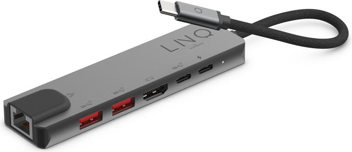 Actual product image LINQ Connects 6in1 Pro USB-C Multiport Hub (USB-C, 4 Ports)