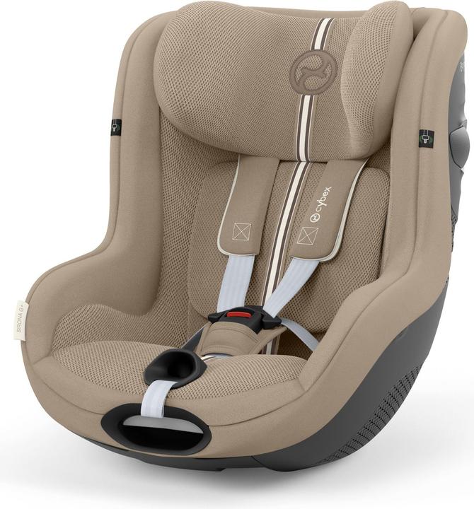 Actual product image Cybex SIRONA G I-SIZE PLUS Almond Beige | beige (Reboarder, ECE R129/i-Size Standard)