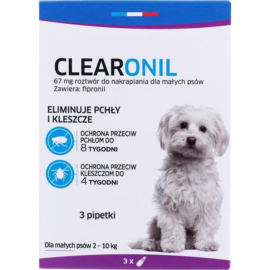 Francodex CLEARONIL dla małych psów (2-10 kg) - 67 mg x 3 (Hund, 0.40 ml), Tierpflegemittel