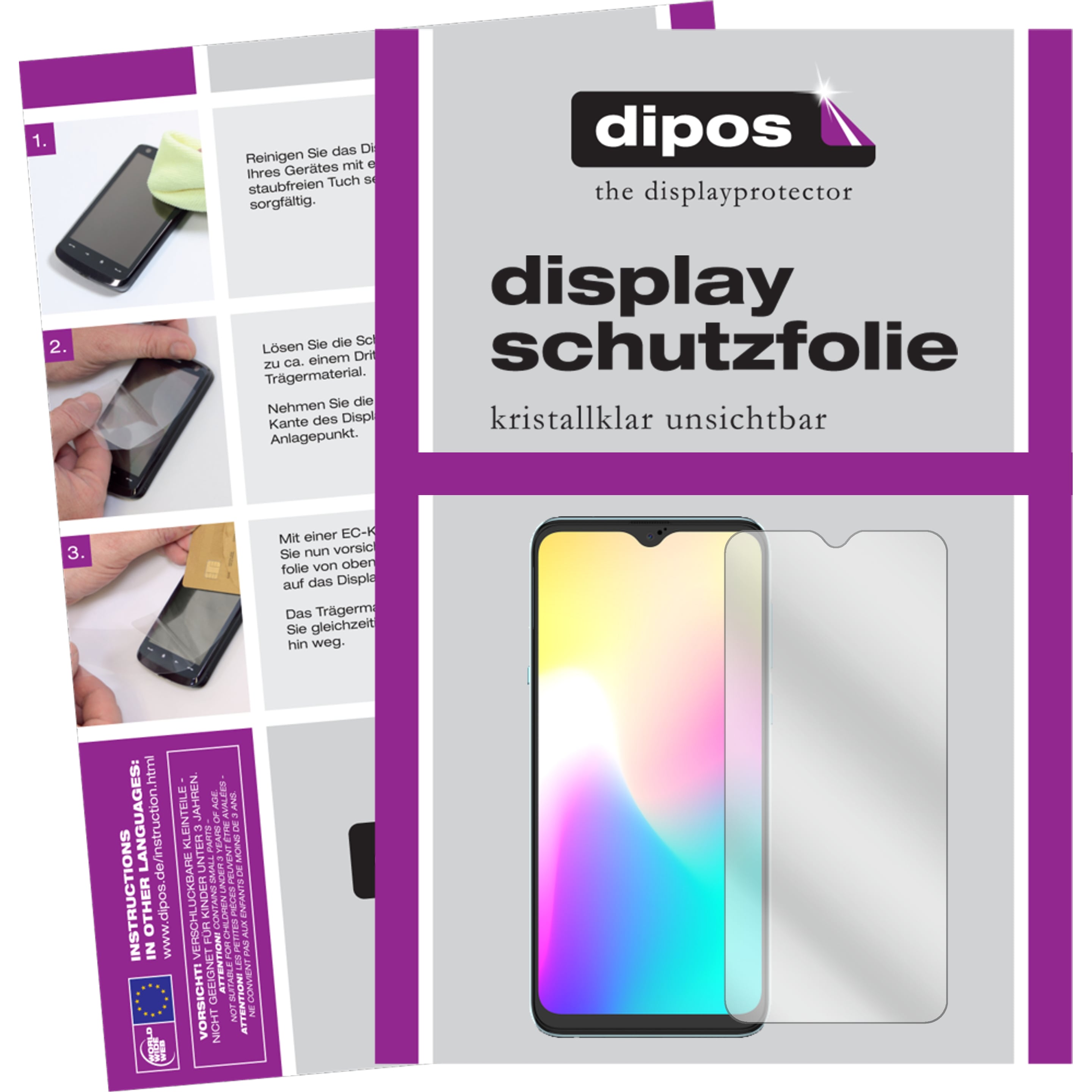 Dipos Displayschutzfolie Crystalclear (1 Stück, Hisense Infinity H30), Smartphone Schutzfolie, Transparent