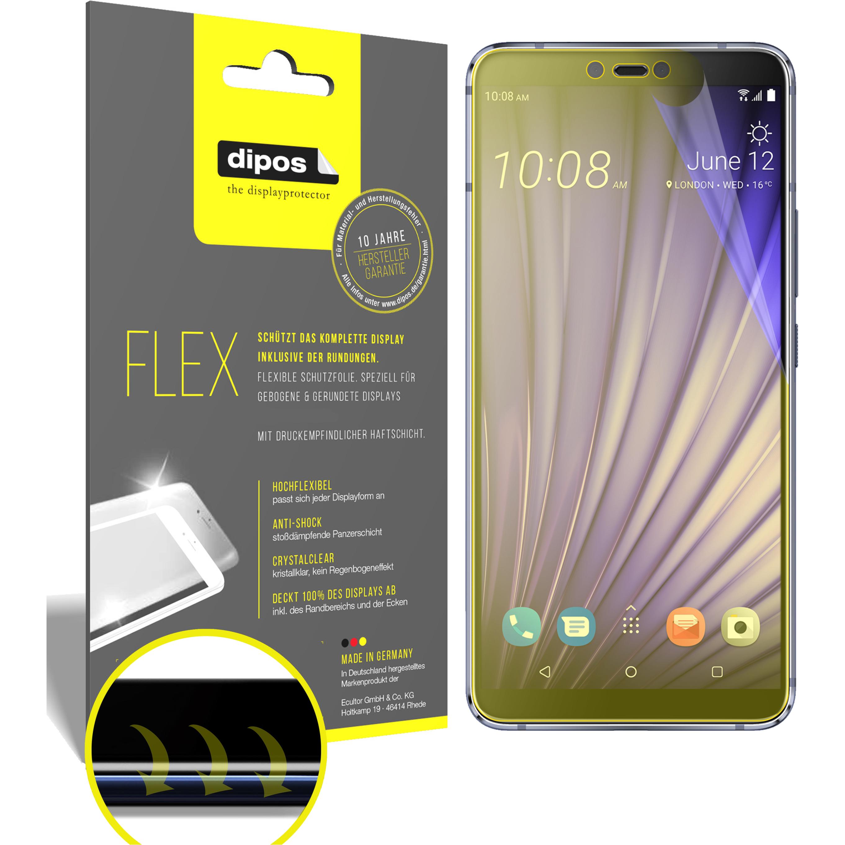 Thumbnail - Dipos Displayschutzfolie Full-Cover 3D (3 Stück, HTC U19e), Smartphone Schutzfolie, Transparent