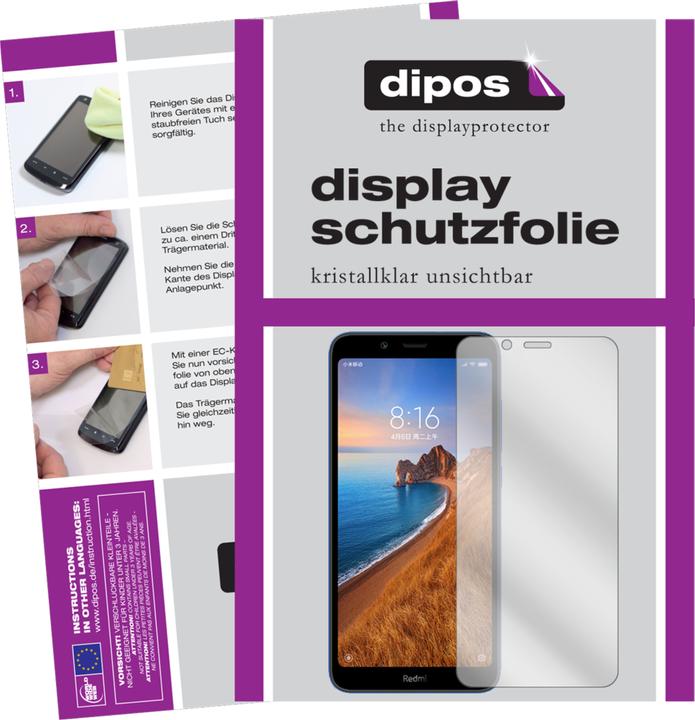 Produktbild Dipos Displayschutzfolie Crystalclear (2 Stk., Xiaomi Redmi 7A)