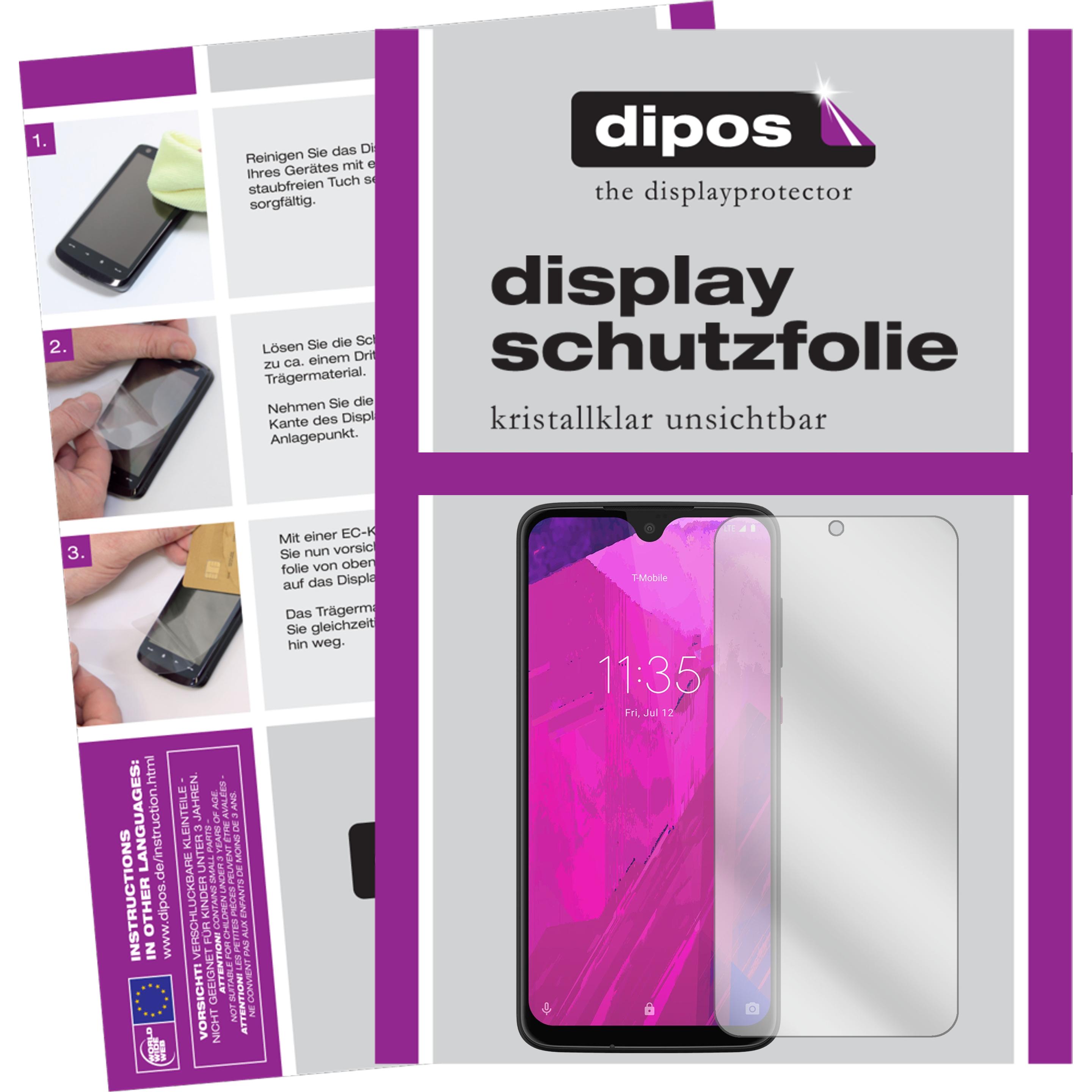 Dipos Displayschutzfolie Crystalclear (2 Stück, T-Mobile Revvlry Plus), Smartphone Schutzfolie, Transparent