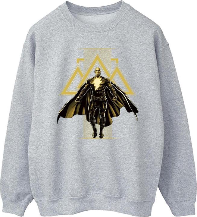 Produktbild Schwarzes Adam Rising Sweatshirt aus Baumwolle mit goldenen Symbolen (M)