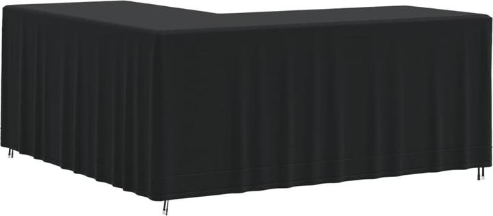 VidaXL Gartensofa-Abdeckung L-Form Schwarz 215x215x86 cm 420D