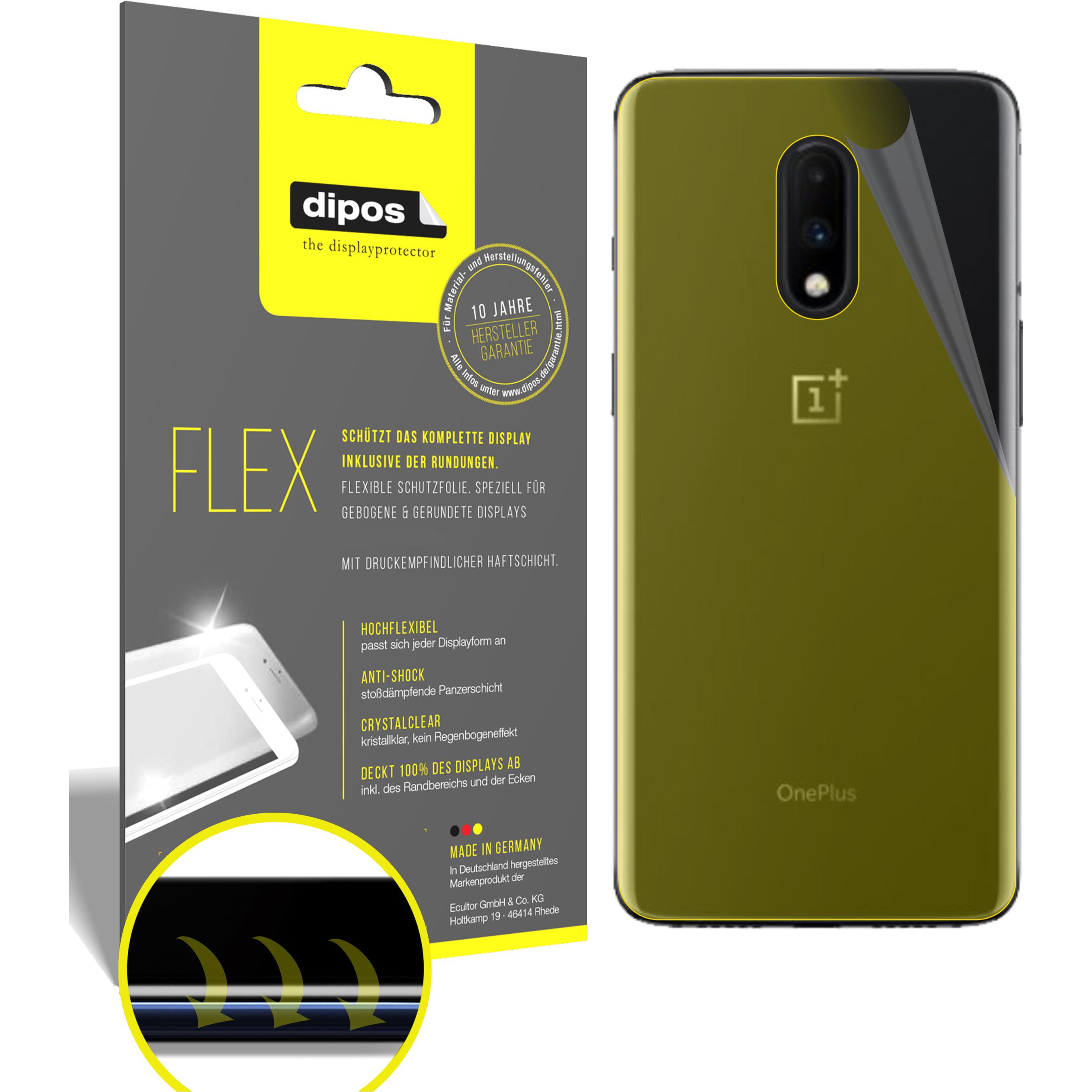 Dipos Displayschutzfolie Full-Cover 3D (3 Stück, OnePlus 7), Smartphone Schutzfolie, Transparent