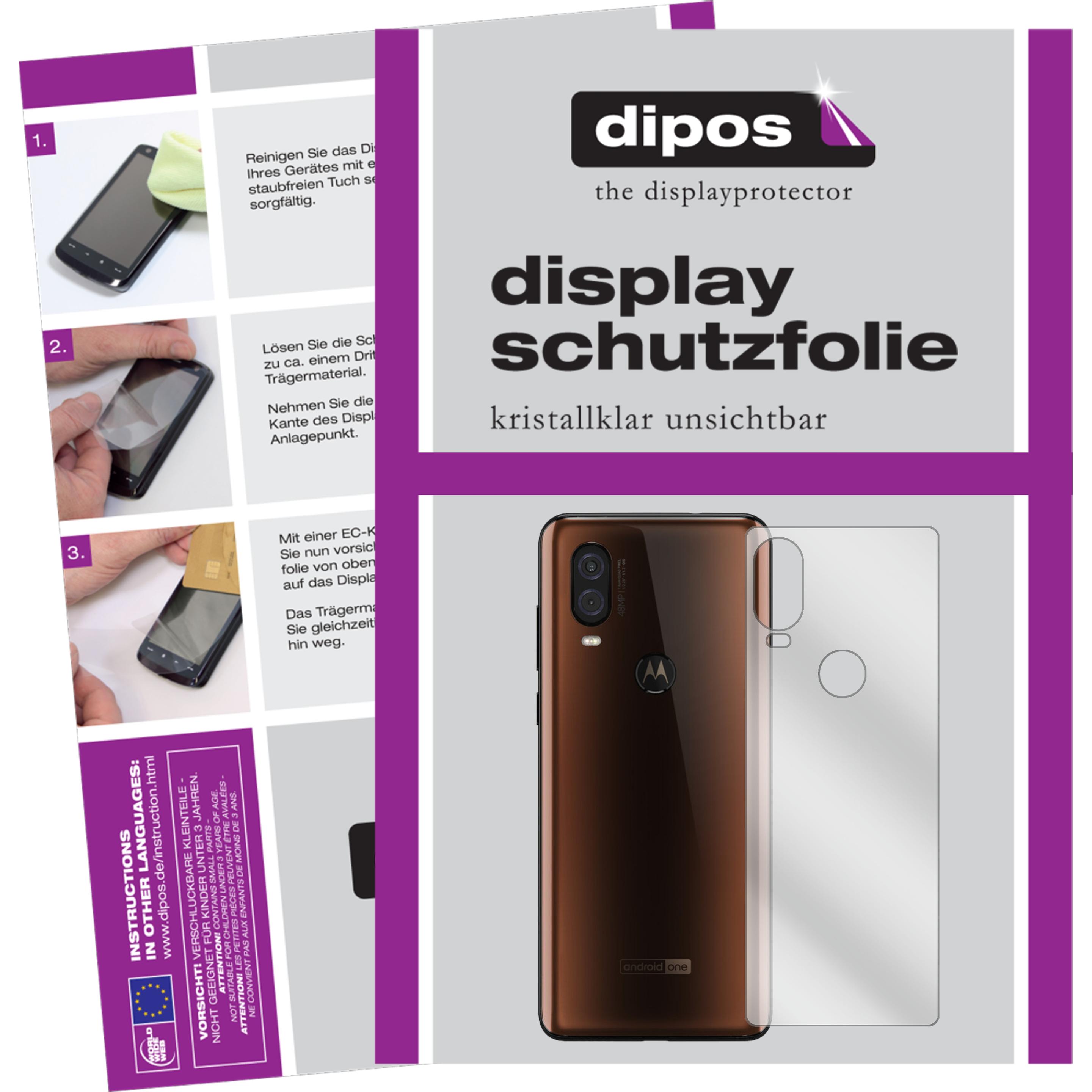Dipos Displayschutzfolie Crystalclear (6 Stück, Motorola One Vision), Smartphone Schutzfolie, Transparent
