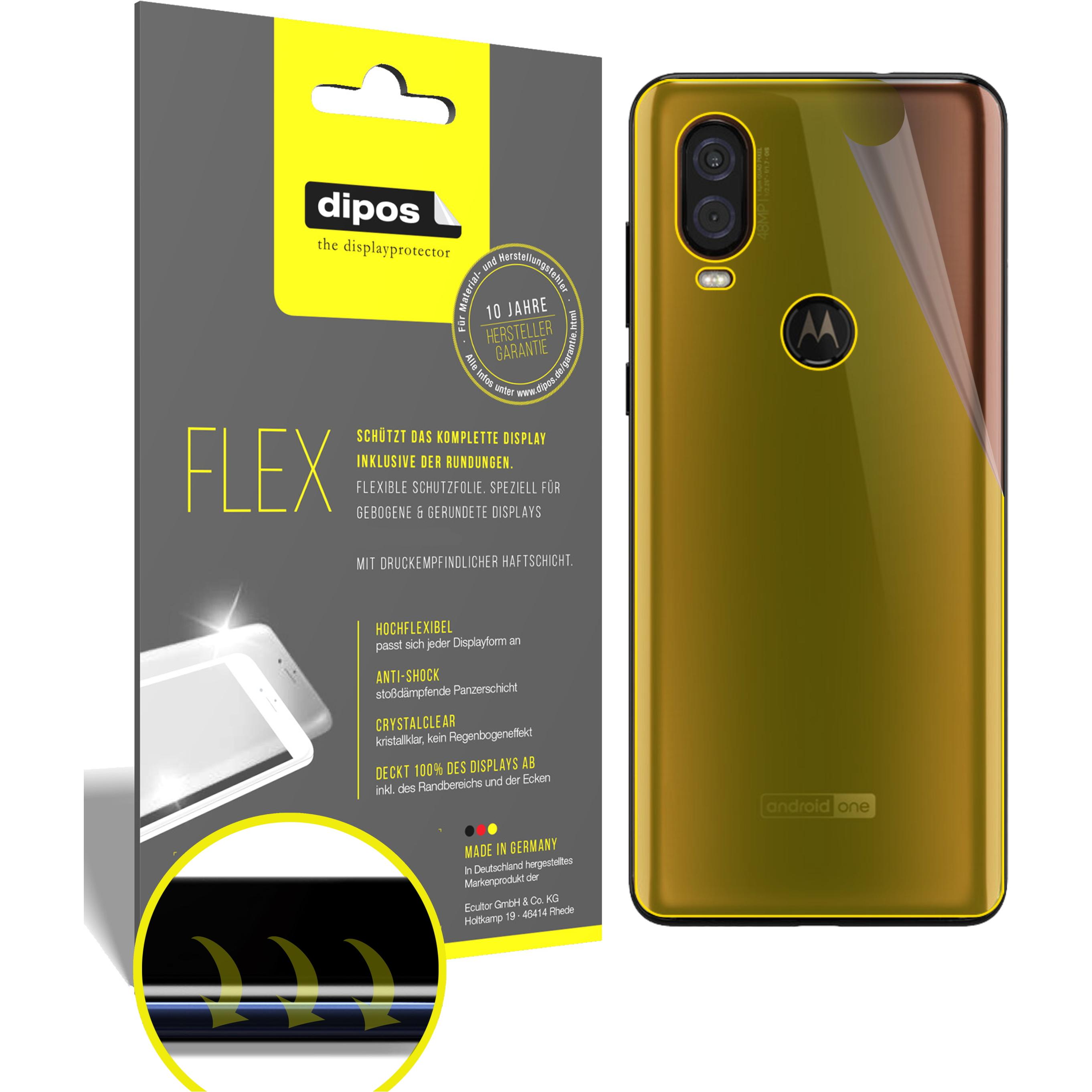 Dipos Displayschutzfolie Full-Cover 3D (3 Stück, Motorola One Vision), Smartphone Schutzfolie, Transparent