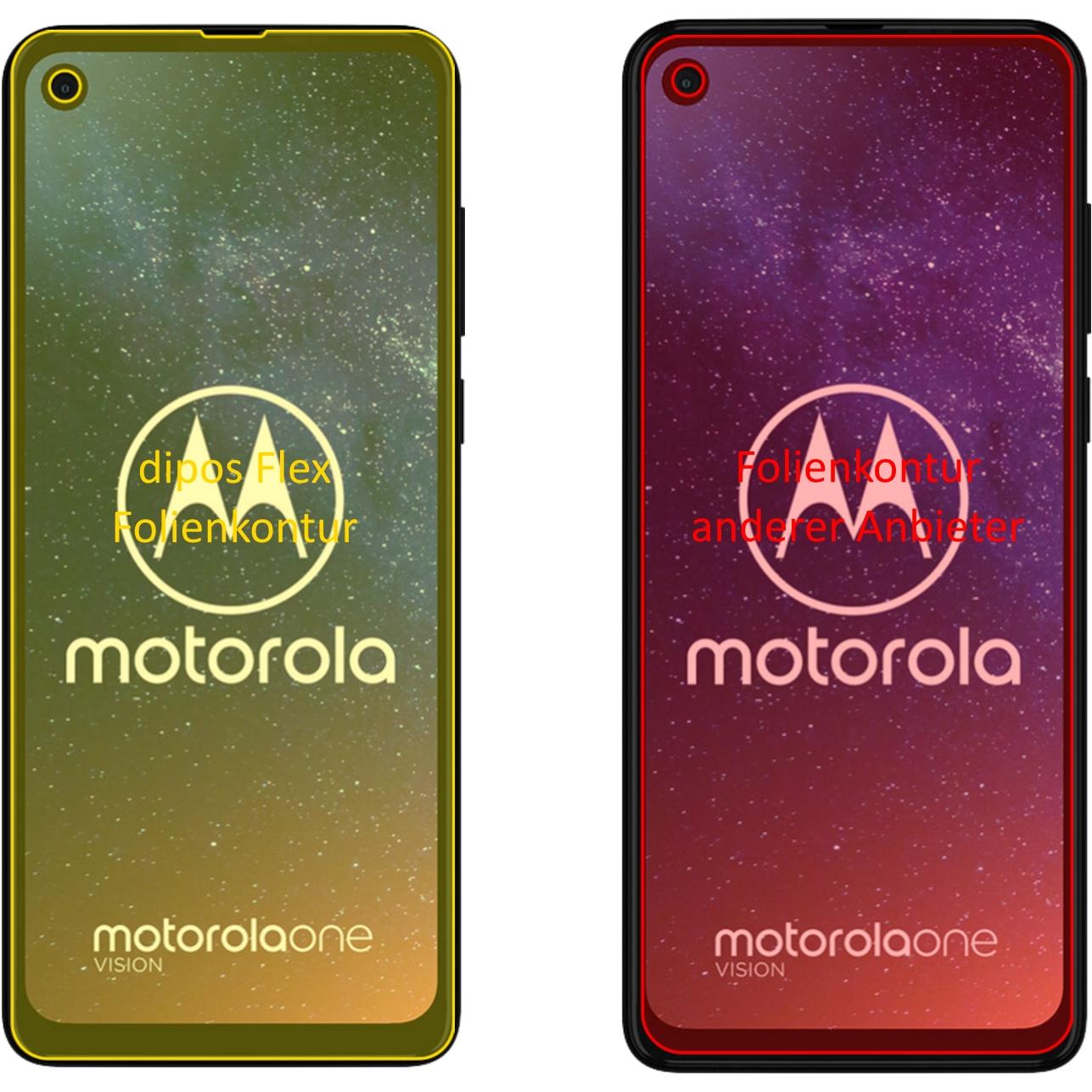 Thumbnail - Dipos Displayschutzfolie Full-Cover 3D (3 Stück, Motorola One Vision), Smartphone Schutzfolie, Transparent