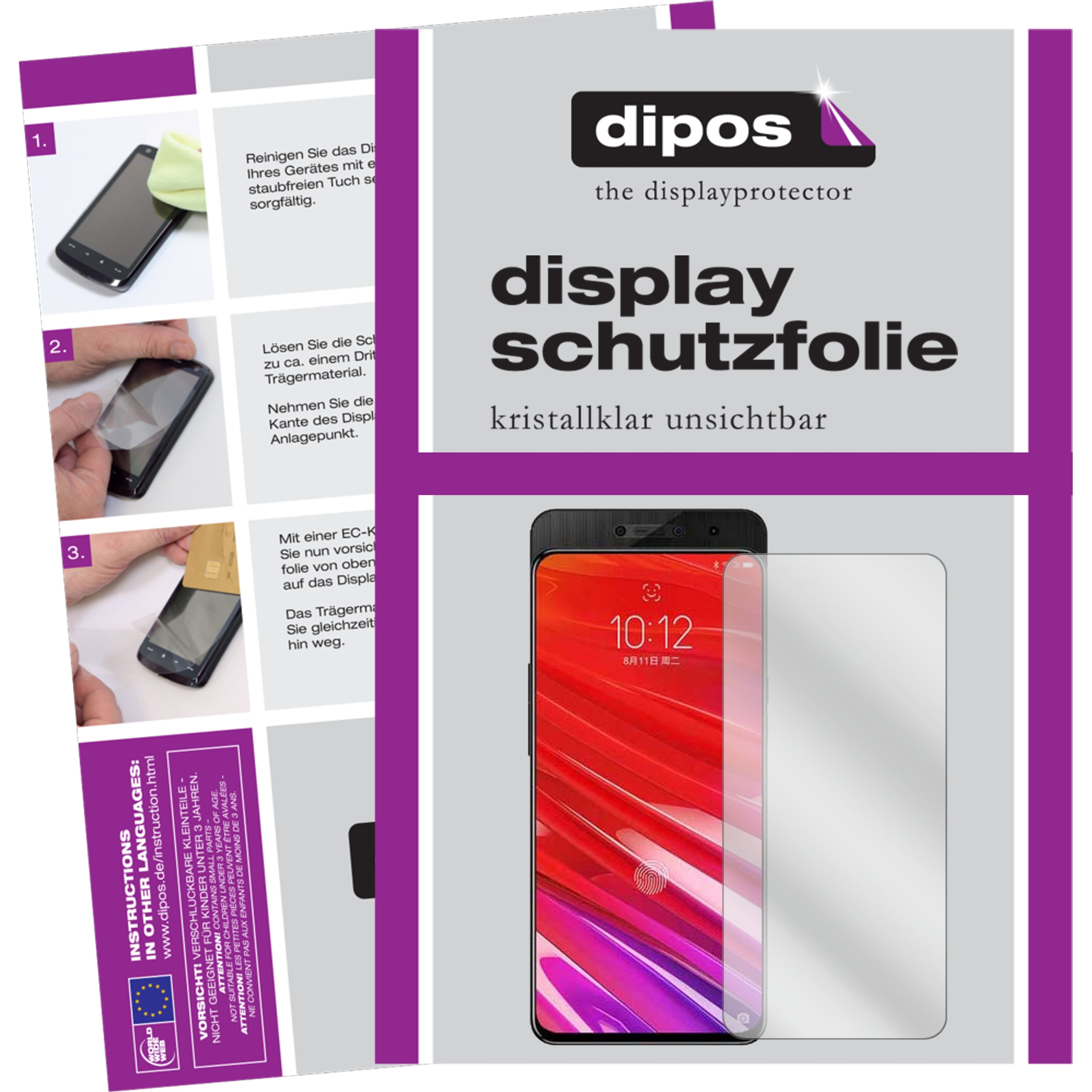 Dipos Displayschutzfolie Crystalclear (5 Stück, Lenovo Z5 Pro), Smartphone Schutzfolie, Transparent