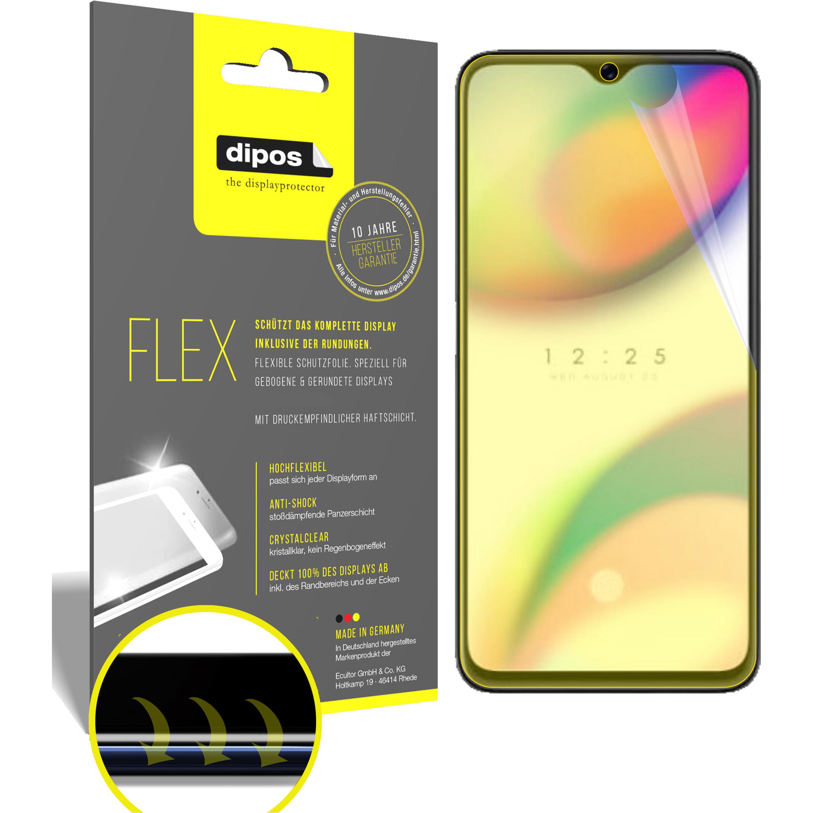 Dipos Displayschutzfolie Full-Cover 3D (3 Stück, Oppo Reno Z), Smartphone Schutzfolie, Transparent