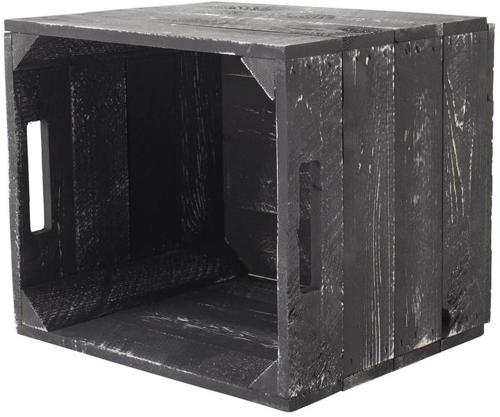 Produktbild Holz Zollhaus Aufbewahrungskiste Vintage Schwarz 33 x 38 cm (33.33 cm, 39.61 l, 1x)