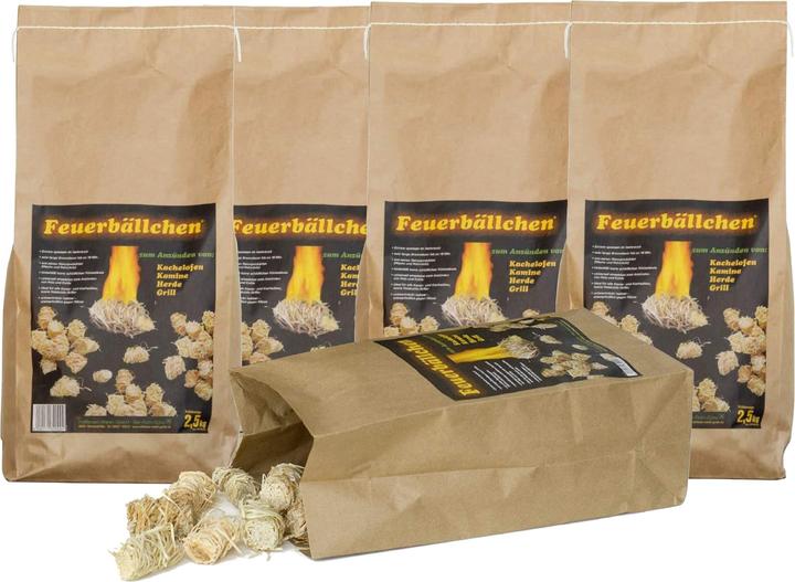 Raiffeisen-Waren Allume-feu Raiffeisen Feuerbällchen, contenu 12,5 kg, durée de combustion 10 min