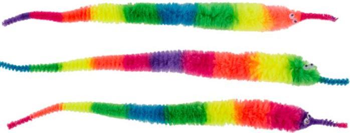 Actual product image Magni Magic rainbow worm 22cm