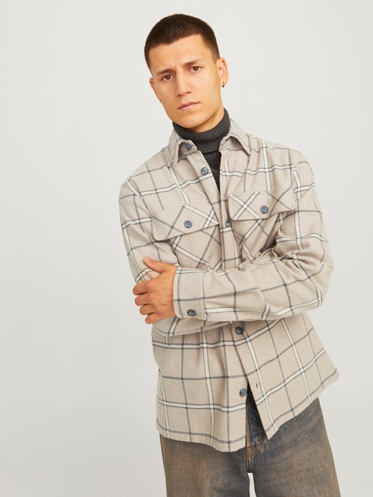 Image du produit Jack & Jones Jprraymond Melange Check Ls Overshirt Sn (L)