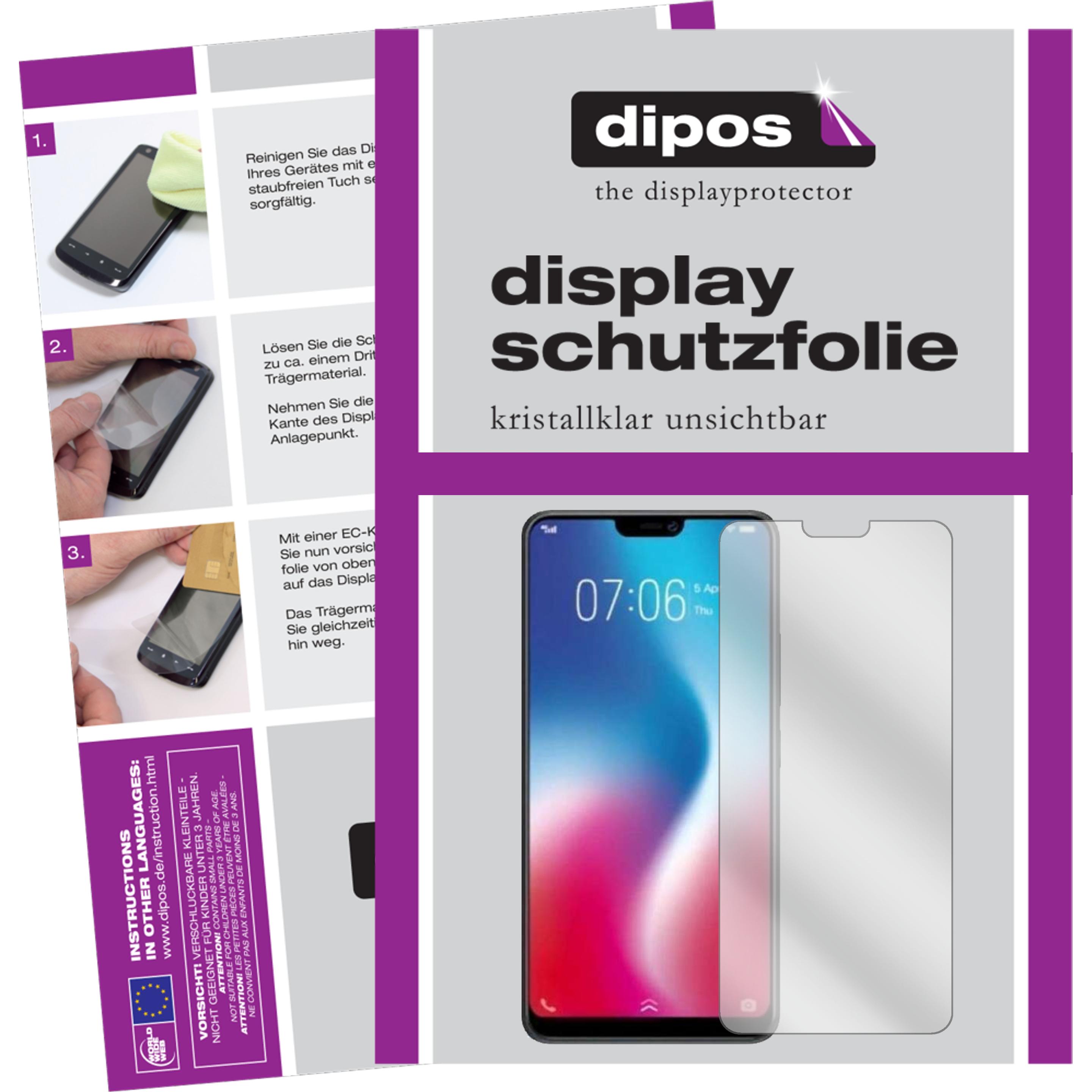 Dipos Displayschutzfolie Crystalclear (2 Stück, Vivo Y85), Smartphone Schutzfolie, Transparent