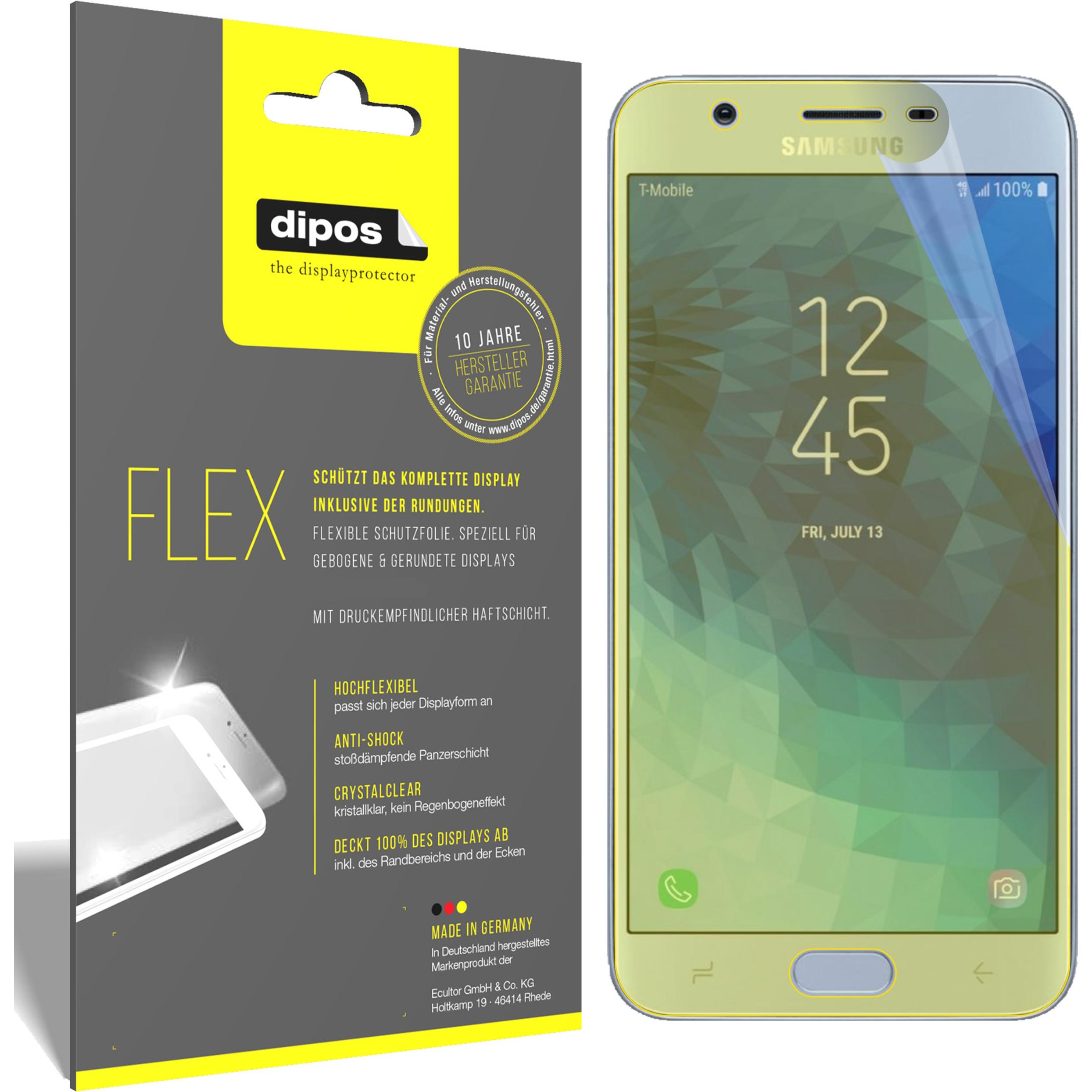 Thumbnail - Dipos Displayschutzfolie Full-Cover 3D (2 Stück, Samsung Galaxy J7 Star), Smartphone Schutzfolie, Transparent