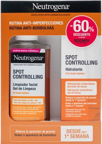 Immagine prodotto Neutrogena Spot Controlling Facial Moisturizer 50ml + Cleansing Gel 200ml (200 ml, Tonico per il viso)