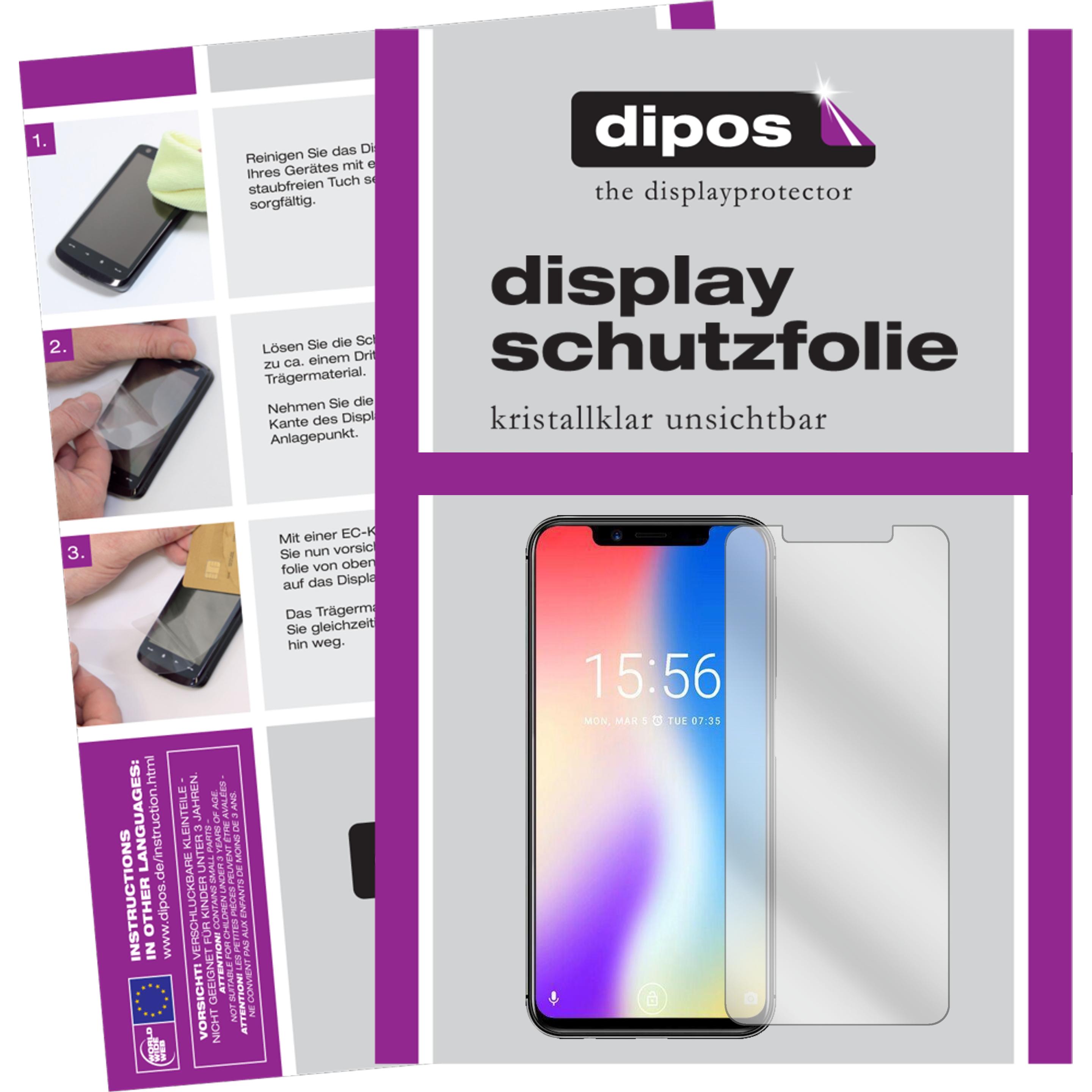 Dipos Displayschutzfolie Crystalclear (5 Stück, Umidigi One), Smartphone Schutzfolie, Transparent