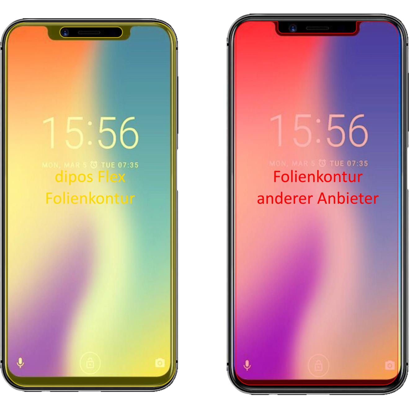 Thumbnail - Dipos Displayschutzfolie Full-Cover 3D (2 Stück, Umidigi One), Smartphone Schutzfolie, Transparent