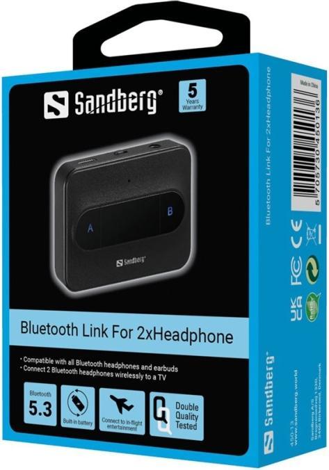Actual product image Sandberg Bluetooth Link For 2xHeadphone (Channels)