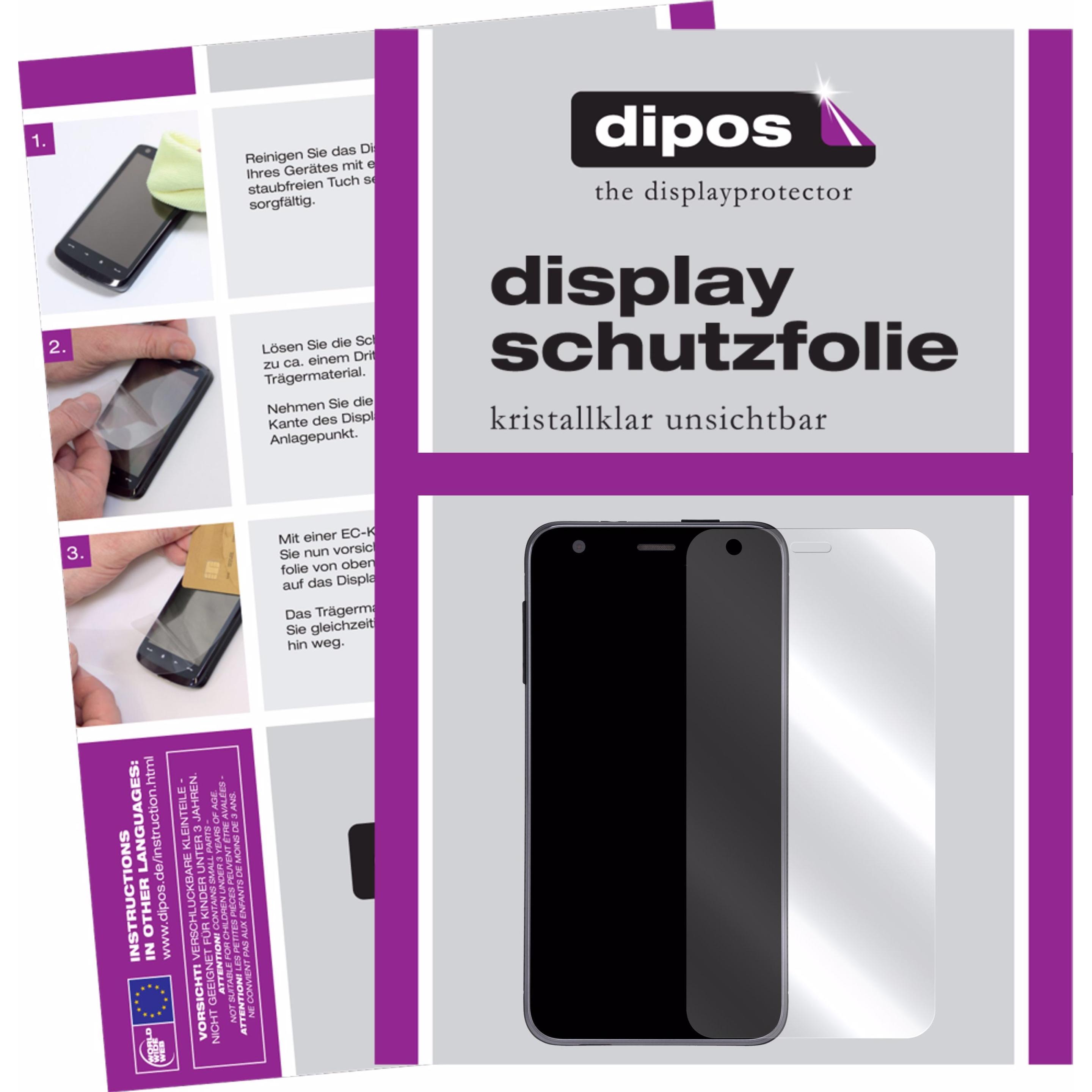 Dipos Displayschutzfolie Crystalclear (2 Stück, LG K8), Smartphone Schutzfolie, Transparent